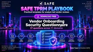 Vendor Onboarding Security Questionnaire (37 Questions) | TPRM | SAFE Security