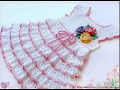 Vestido muy bonito para niñas, en crochet - con patrón