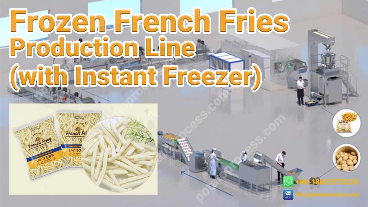 Small Frozen French Fries Line, Semi-automatic French Fries Plant for Sale