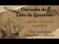 Correção de Lista de Questões (3º Ano) Guerra Fria