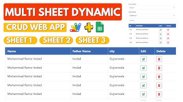 DYNAMIC GOOGLE  SHEETS  MULTI CRUD WEB APP | CRUD WEB APP | B10