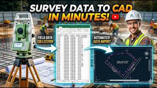 Total Station Data to AutoCAD + Area Calculation (Complete Guide)