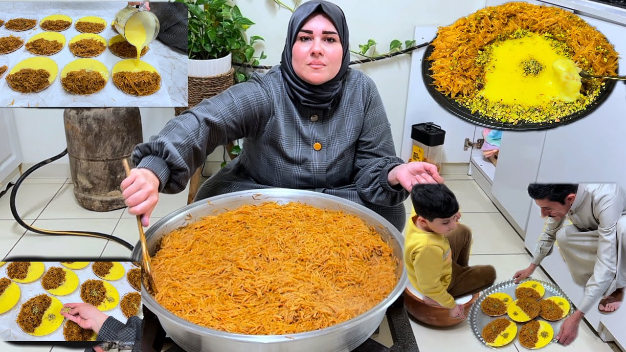 ‏أكبر كمية حلاوة شعرية بغدادية وياها كاستر مال عمارة كاملة وشلون ما تخرب عندكم الشعرية بكمية كبيرة