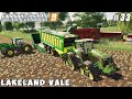 Finishing wheat harvest, processing straw for compost | Lakeland Vale 2 | FS 19 | Timelapse #33