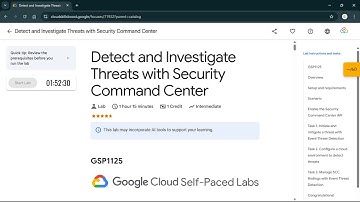 Detect and Investigate Threats with Security Command Center | #qwiklabs | #GSP1125 #CLI