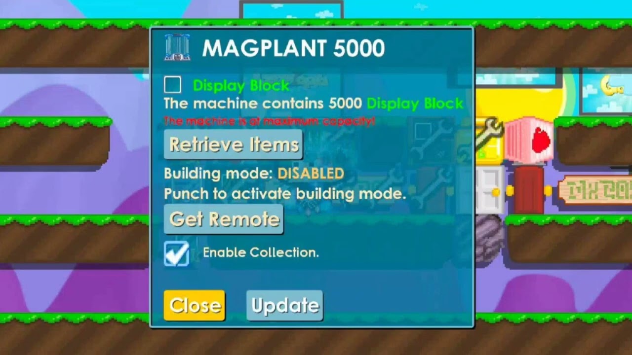 mencoba farming display block 