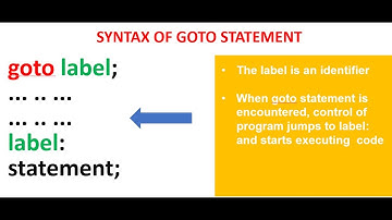 Goto and Label Statement  in C Programming #identifier#keyword #break #continue #loop #control #flow