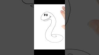 Cómo dibujar una Serpiente para Niños paso a paso 🐍 Dibujos Fáciles de Animales para Niños #drawing