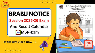 BRABU Examination And Result Calendar Academic Year Session 2025-26