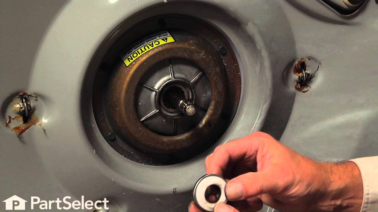 Washing Machine Repair Replacing The Transmission Pulley And Bearing Kit Whirlpool Part