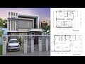 SketchUp Modern Home Plan 9x9m SketchUp Modern Home Plan 9x9m