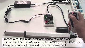 Comment Télécommander l’Actionneur Linéaire Extension et Rétraction Avec Contrôleur Radio