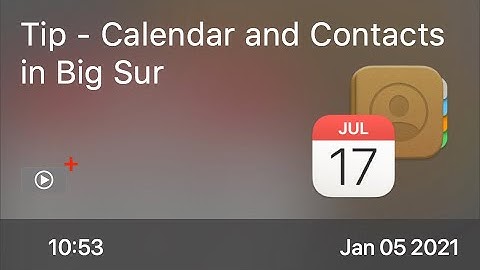SCOM1010 - Tip - Calendar and Contacts in Big Sur - Preview