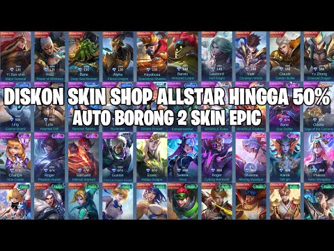 DISKON SKIN SHOP ALLSTAR 2024 HINGGA 50% - AUTO BORONG BANYAK SKIN MENGGUNAKAN PROMO DIAMOND @VYGaming