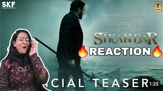 SIKANDAR: Official Teaser Reaction | Salman Khan | Sadhana Reaction