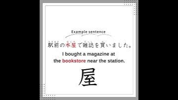 JLPT　N4　＊　屋　＊　 Learn Japanese with Fun Examples! #japaneselanguage #learnjapanese  #jlpt
