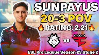 🔥 SUNPAYUS POV: DUST2 AWP MASTERCLASS vs FaZe! | ESL Pro League Season 23 Stage 2
