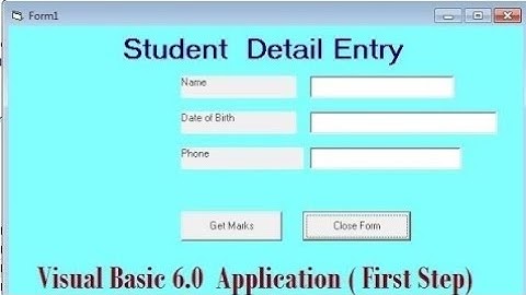 Visual Basic 6.0 Application ( First Step ) Tamil, visual basic,