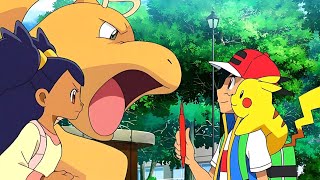 Ash's Dragonite VS Iris Haxorus   Pokemon Journeys