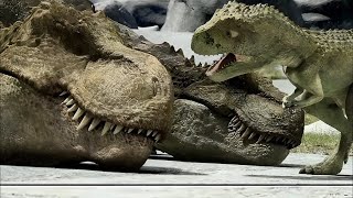 منذ 80 مليون سنة, ديناصور ضعيف اضطر لمواجهة ديناصور T-rex العملاق للدفاع عن عائلتة