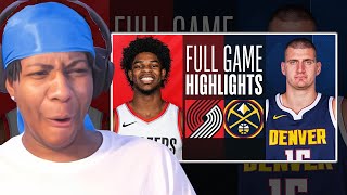 JOKIC TRIPLE DOUBLE! Lvgit Reacts To TRAIL BLAZERS at NUGGETS | FULL HIGHLIGHTS | February 2, 2024