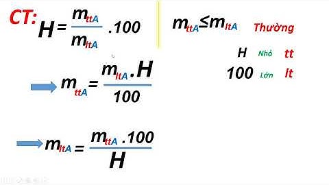 Công thức hiệu suất của hóa học 10 năm 2024