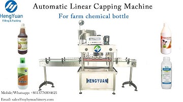 Automatic Linear Capping Machine used for 100ml Pesticide Bottle Screwing Sealing Capper