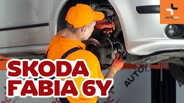 Hoe een stabilisatorstang vooraan vervangen op een Skoda Fabia 6Y  HANDLEIDING | AUTODOC
