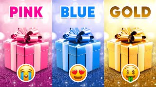 Choose Your Gift...! Pink, Blue or Gold ⭐ How Lucky Are You?  Quiz Forest