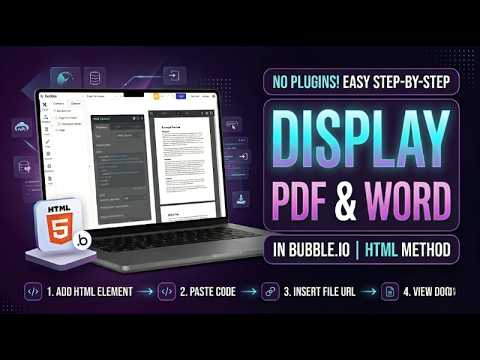 How to Display PDF & Word Files in Bubble.io (No Code)