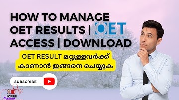 OET Result | Download | Manage to view | How to Access for Nursing Councils ? | Malayalam