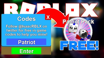 *NEW* PATRIOTIC DOMINUS CODE IN MINING SIMULATOR | FREE PAITRIOTIC PACK? | ROBLOX