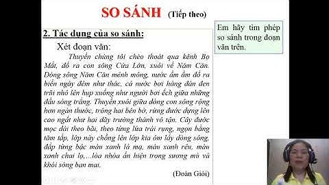 So sánh nhân hóa 1 người phụ nữ