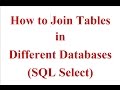 How to join tables from different databases in sql select