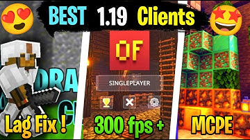 Top 5 Clients Fore MCPE Lag Fix 1.19 | FPS Boost clients | Best Client #minecraft