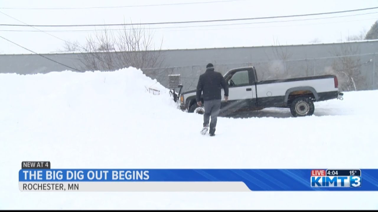 The big dig out begins from our latest winter storm - YouTube
