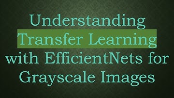 Understanding Transfer Learning with EfficientNets for Grayscale Images