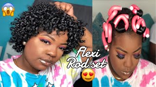 Super Easy &amp; Quick Flexi Rod Set | on natural hair | Heatless curls