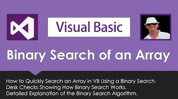 How to Binary Search Algorithm and Do Searches in VB