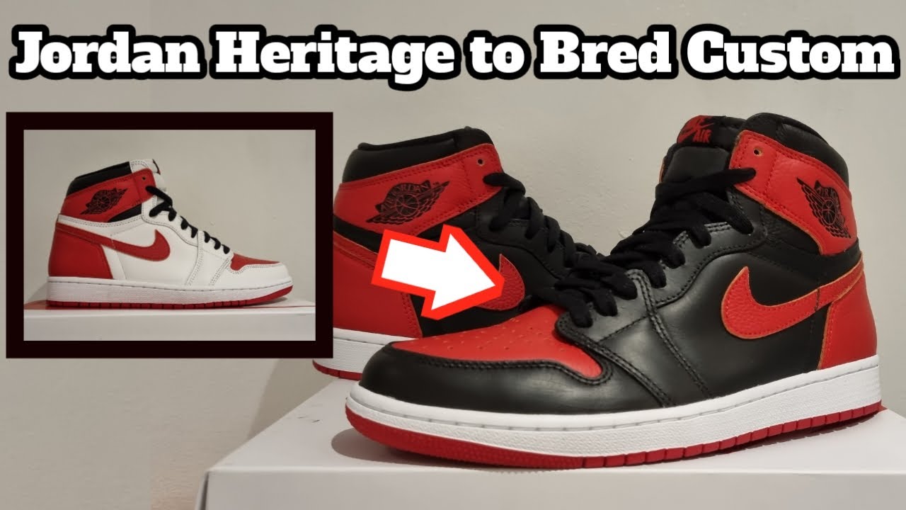 Air Jordan 1 Heritage to bred Custom YouTube