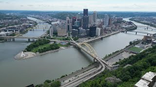 Pittsburgh Steelers Polka while flying drone over Pittsburgh