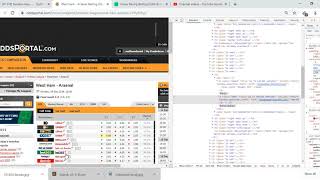 How To Inspect Oddsportal In Google Chrome And Obtain The Blogos Value Of Each Bookmaker Webharvy