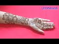 Simple  beautiful  front hand mehandi designs  arabic shaded mehandi design  uh mehandi