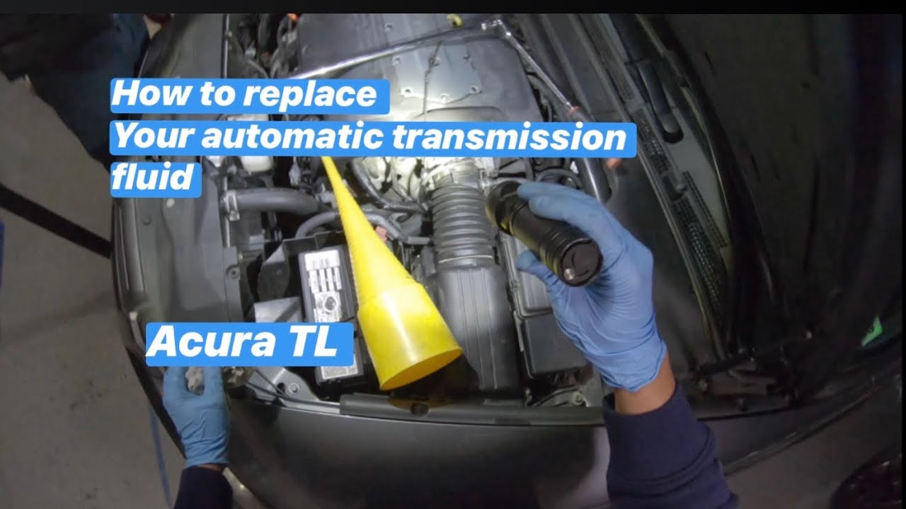 Acura TL automatic transmission fluid replacement - YouTube
