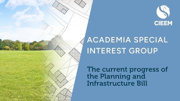 The current progress of the Planning and Infrastructure