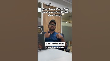 Wish I Knew This Before Making My First UI/UX Case Study #ui/ux #casestudy #figma