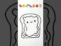 Satisfying creative art 🍫🌼🥒🍆🍊🍓🍞 #art #trending #satisfying #drawing #shorts