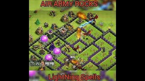 10। LightNing spells destroy 4 Air defense #Shorts #SHORTS #shorts #coc #clashofclan