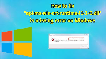 How to fix  "api-ms-win-crt-runtime-l1-1-0.dll" is missing error on Windows | Yagam Tamil Tech