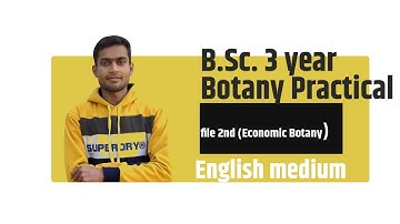 B.Sc. 3 year Botany Practical file 2nd (Economic Botany) English mediumPart 2nd